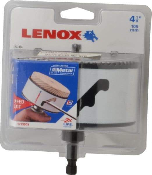 Lenox - 4-1/8" Diam, 1-9/16" Cutting Depth, Hole Saw - Bi-Metal Saw, Toothed Edge - Strong Tooling