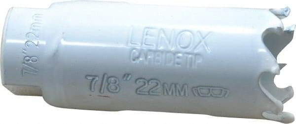 Lenox - 7/8" Diam, 1-1/2" Cutting Depth, Hole Saw - Carbide-Tipped Saw, Toothed Edge - Strong Tooling