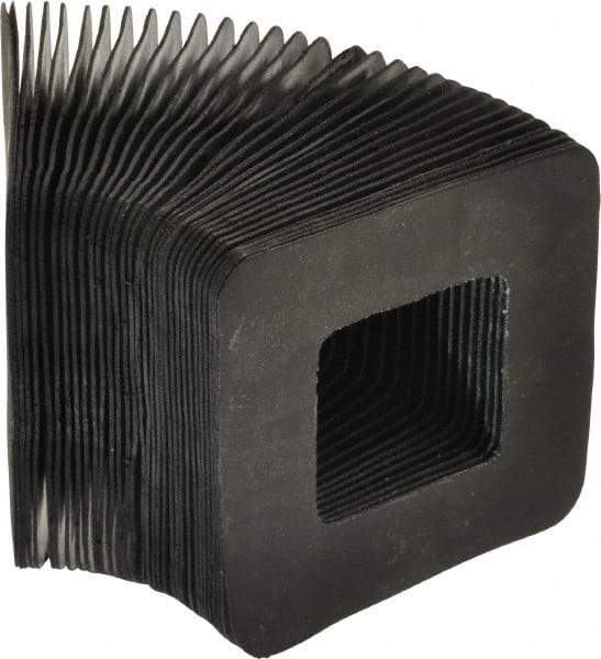 Made in USA - 0.02 Inch Thick, Polyester Square Flexible Bellows - 2 x 2 Inch Inside Square - Strong Tooling