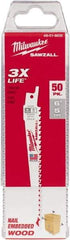 Milwaukee Tool - Bi-Metal Reciprocating Saw Blade - Tapered Profile, 5 TPI, Toothed Edge - Strong Tooling