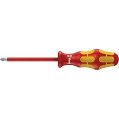 Wera - #1 Point, 3-1/8" Blade Length Insulated Screwdriver - 305mm OAL - Strong Tooling