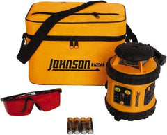 Johnson Level & Tool - 800' (Exterior) Measuring Range, 1/8" at 50' Accuracy, Self-Leveling Rotary Laser - ±3° Self Leveling Range, 200, 400 & 600 RPM, 2 Beams, AA Battery Included - Strong Tooling