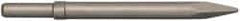 PRO-SOURCE - 10.2" OAL, Moil Point Chisel - Round Shank, Alloy Steel - Strong Tooling