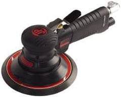 PRO-SOURCE - 12,000 OPM, 3 CFM Air Consumption, Right Angle Air Orbital Sander - Round Pad, 1/4 NPT Inlet - Strong Tooling