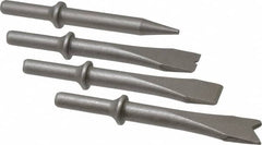 PRO-SOURCE - 5" OAL, 1-1/8" Shank Diam, Chisel Set - Round Drive, Round Shank, Alloy Steel - Strong Tooling