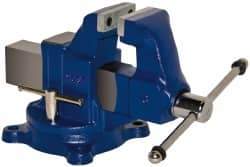 Gibraltar - 3" Jaw Width, 4" Opening Capacity, 3" Throat Depth, Ductile Iron Swivel Bench Vise - Bolt Down Base Attachment - Strong Tooling