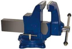 Gibraltar - 6" Jaw Width, 10" Opening Capacity, 6-1/4" Throat Depth, Ductile Iron Swivel Bench Vise - Bolt Down Base Attachment - Strong Tooling