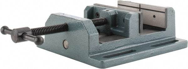 Wilton - 6" Jaw Opening Capacity x 2" Throat Depth, Horizontal Drill Press Vise - 6" Wide x 2" High Jaw, Stationary Base, Standard Speed, 8-1/2" OAL x 3.56" Overall Height, Cast Iron - Strong Tooling