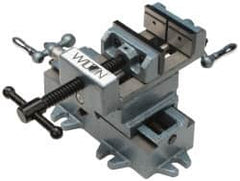 Wilton - 3" Jaw Opening Capacity x 1-1/8" Throat Depth, Horizontal Drill Press Vise - 3" Wide x 1-1/8" High Jaw, Cross Slide Base, Standard Speed, 6" OAL x 5-5/8" Overall Height, Cast Iron - Strong Tooling