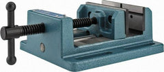 Wilton - 4" Jaw Opening Capacity x 1-1/2" Throat Depth, Horizontal Drill Press Vise - 4" Wide x 1-1/2" High Jaw, Stationary Base, Standard Speed, 6" OAL x 2.88" Overall Height, Cast Iron - Strong Tooling