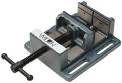 Wilton - 8" Jaw Opening Capacity x 2" Throat Depth, Horizontal Drill Press Vise - 8" Wide x 2" High Jaw, Stationary Base, Standard Speed, 11" OAL x 3.56" Overall Height, Cast Iron - Strong Tooling