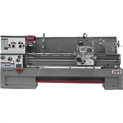 Jet - 18" Swing, 80" Between Centers, 230 Volt, Triple Phase Engine Lathe - 5MT Taper, 7-1/2 hp, 25 to 1,800 RPM, 3-1/8" Bore Diam - Strong Tooling