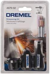 Dremel - 8 Piece Aluminum Oxide Garden/Lawn Mower/Chain Saw Sharpener, Gauge, Spacers, Wrench and Stones Kit - Strong Tooling