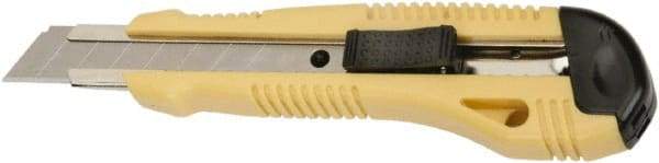 Ability One - Snap Utility Knife - 5-5/8" Steel Blade, Yellow Steel Handle - Strong Tooling