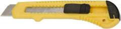 Ability One - Snap Utility Knife - 5-5/8" Steel Blade, Yellow Plastic Handle - Strong Tooling