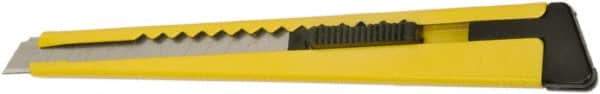 Ability One - Snap Utility Knife - 4-5/8" Steel Blade, Yellow Plastic Handle - Strong Tooling