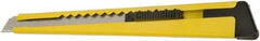 Ability One - Snap Utility Knife - 4-5/8" Steel Blade, Yellow Plastic Handle - Strong Tooling