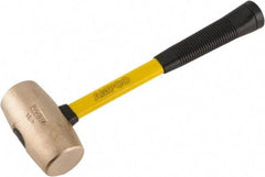 Ampco - 6 Lb Head Mallet - 15" OAL, 15" Long Fiberglass Handle with Grip - Strong Tooling