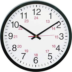 UNIVERSAL - 11-1/2 Inch Diameter, White Face, Dial Wall Clock - Analog Display, Black Case, Runs on AA Battery - Strong Tooling