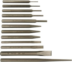 Mayhew - 12 Piece Punch & Chisel Set - 1/4 to 5/8" Chisel, 1/8 to 3/8" Punch, Hex Shank - Strong Tooling