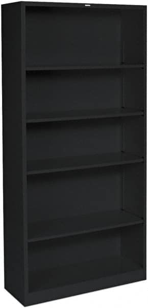 Hon - 6 Shelf, 72" High x 36" Wide Bookcase - 14.19" Deep, Wood Veneer, Medium Oak - Strong Tooling