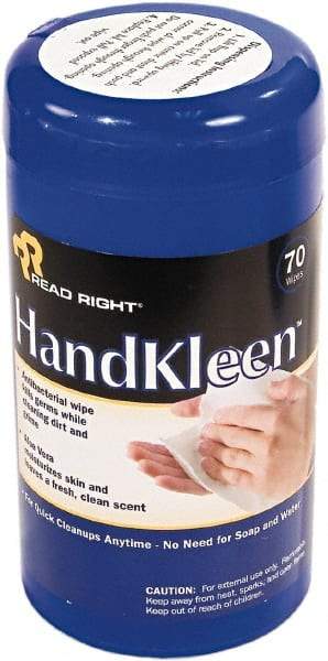 READ RIGHT - Pre-Moistened Hand Cleaning Wipes - Pop-Up, 6-1/2" x 5-1/2" Sheet Size, White - Strong Tooling