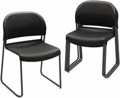 Hon - Polymer Onyx and Black Stacking Chair - Black Frame, 21 Inch Wide x 21 Inch Deep x 31 Inch High - Strong Tooling