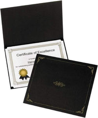 OXFORD - 5 Piece Black Document Holders-Certificate/Document - 9-3/4" High x 12-1/2" Wide - Strong Tooling