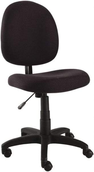 ALERA - 18-1/8" High Pneumatic Height Adjustable Chair - 18" Wide x 19" Deep, 100% Acrylic Seat, Black - Strong Tooling