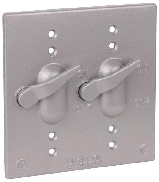 Thomas & Betts - Electrical Outlet Box Aluminum Switch Cover - Includes Gasket & Screw - Strong Tooling