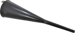 PRO-LUBE - 2 Qt Capacity Plastic Funnel - 5" Mouth OD, 1/2" Tip OD, Straight Spout, Black - Strong Tooling