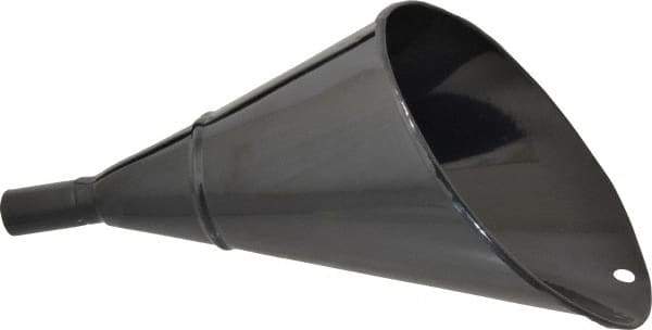 Value Collection - 2 Qt Capacity Steel Funnel - 1" Tip OD, 4" Straight Spout, Black - Strong Tooling