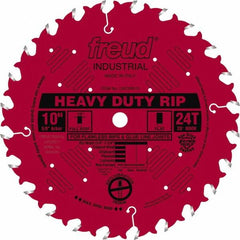 Freud - 10" Diam, 5/8" Arbor Hole Diam, 24 Tooth Wet & Dry Cut Saw Blade - Carbide-Tipped, Standard Round Arbor - Strong Tooling