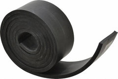 Made in USA - 1/4" Thick x 2" Wide x 60" Long, Plain Backed Buna-N Rubber Strip - Stock Length, 70 Shore A Durometer, 2,500 psi Tensile Strength, -20 to 170°F, Black - Strong Tooling