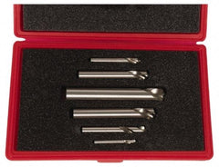 Cleveland - 1/4 to 1 Inch Body Diameter, 1 to 1-3/4 Inch Flute Length, 90° Point Angle, Spotting Drill Set - 4 to 8 Inch Overall Length, Series 2645, Bright Finish, High Speed Steel, Includes Six Spotting and Centering Drills - Strong Tooling