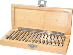 TESA Brown & Sharpe - 0.25 to 45° Angle, 3 Inch Long, Angle Block Set - 50-55 Rc Hardness, 17 Pieces - Strong Tooling