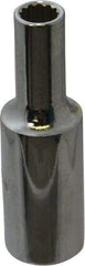 Proto - 1/4", 3/8" Drive, Deep Hand Socket - 12 Points, 2-1/8" OAL, Chrome Finish - Strong Tooling