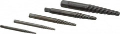 Cleveland - 5 Piece Spiral Flute Screw Extractor Set - Screw Range 3/16 to 3/4" - Strong Tooling