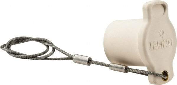 Leviton - 3R NEMA Rated, Female, White Single Pole Protective Cap - For Use with Male Plug - Strong Tooling