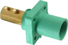 Leviton - 3R NEMA Rated, 600 Volt, 400 Amp, 1/0 to 4/0 AWG, Male, Double Set Screw, Panel Receptacle - 4-1/2 Inch Long, Green - Strong Tooling