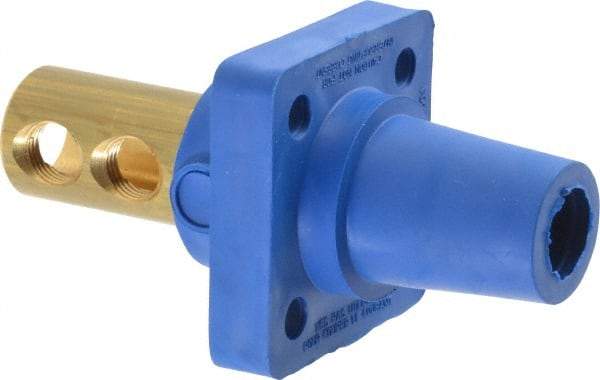 Leviton - 3R NEMA Rated, 600 Volt, 400 Amp, 1/0 to 4/0 AWG, Female, Double Set Screw, Panel Receptacle - 4-1/2 Inch Long, Blue - Strong Tooling