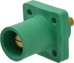 Leviton - 3R NEMA Rated, 600 Volt, 400 Amp, 2 to 4/0 AWG, Male, Threaded Stud, Panel Receptacle - 2.72 Inch Long, Green - Strong Tooling