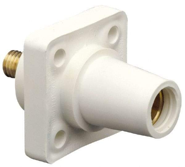 Leviton - 3R NEMA Rated, 600 Volt, 400 Amp, 2 to 4/0 AWG, Female, Threaded Stud, Panel Receptacle - 3.56 Inch Long, White - Strong Tooling