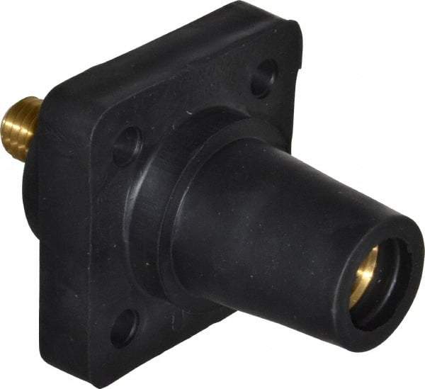 Leviton - 3R NEMA Rated, 600 Volt, 400 Amp, 2 to 4/0 AWG, Female, Threaded Stud, Panel Receptacle - 3.56 Inch Long, Black - Strong Tooling