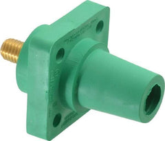 Leviton - 3R NEMA Rated, 600 Volt, 400 Amp, 2 to 4/0 AWG, Female, Threaded Stud, Panel Receptacle - 3.56 Inch Long, Green - Strong Tooling