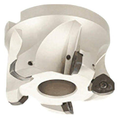 Iscar - 5 Inserts, 1.68" Cutter Diam, 0.08" Max Depth of Cut, Indexable High-Feed Face Mill - 1" Arbor Hole Diam, 1-3/4" High, FF WO.. Inserts, Series FeedMill - Strong Tooling