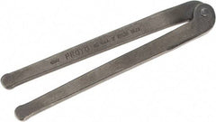 Proto - 2" Capacity, Black Oxide Finish, Adjustable Face Spanner Wrench - 6-3/8" OAL, 1/4" Hook Pin Height - Strong Tooling