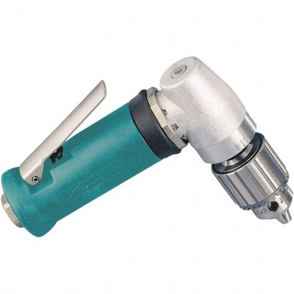 Dynabrade - 1/4" Keyed Chuck - Right Angle Handle, 20,000 RPM, 0.4 hp, 90 psi - Strong Tooling