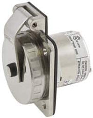 Hubbell Wiring Device-Kellems - 125/250 VAC, 50 Amp, Self Grounding Inlet - 3 Poles, 4 Wire, Male End, Metallic - Strong Tooling