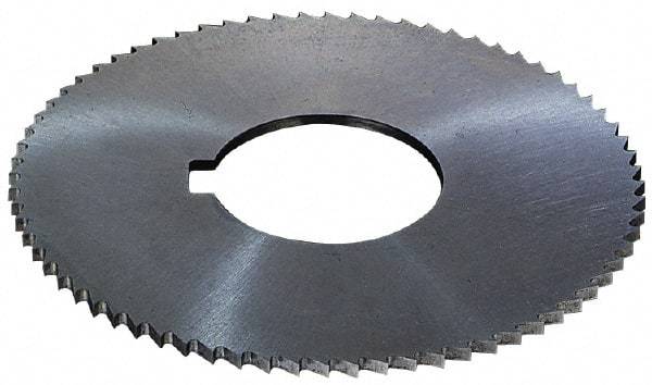 Controx - 2-1/2" Diam x 0.02" Blade Thickness x 5/8" Arbor Hole Diam, 56 Tooth Slitting and Slotting Saw - Arbor Connection, Right Hand, Uncoated, High Speed Steel, 15° Rake, Concave Ground - Strong Tooling